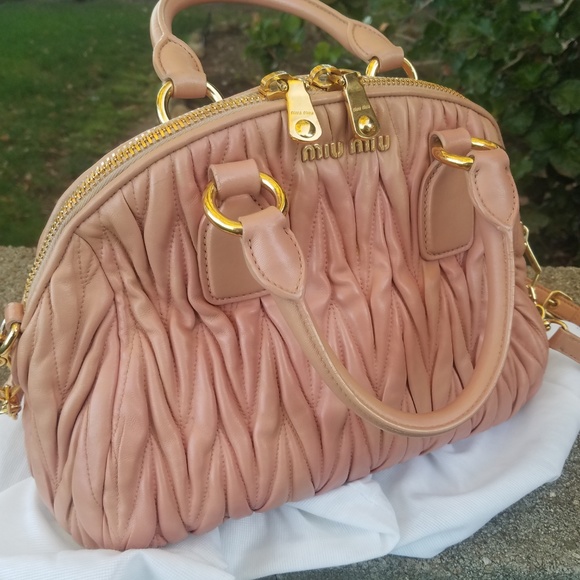 Miu Miu Handbags - SALE! Miu Miu Bowler Dusty MedNappa  BAG